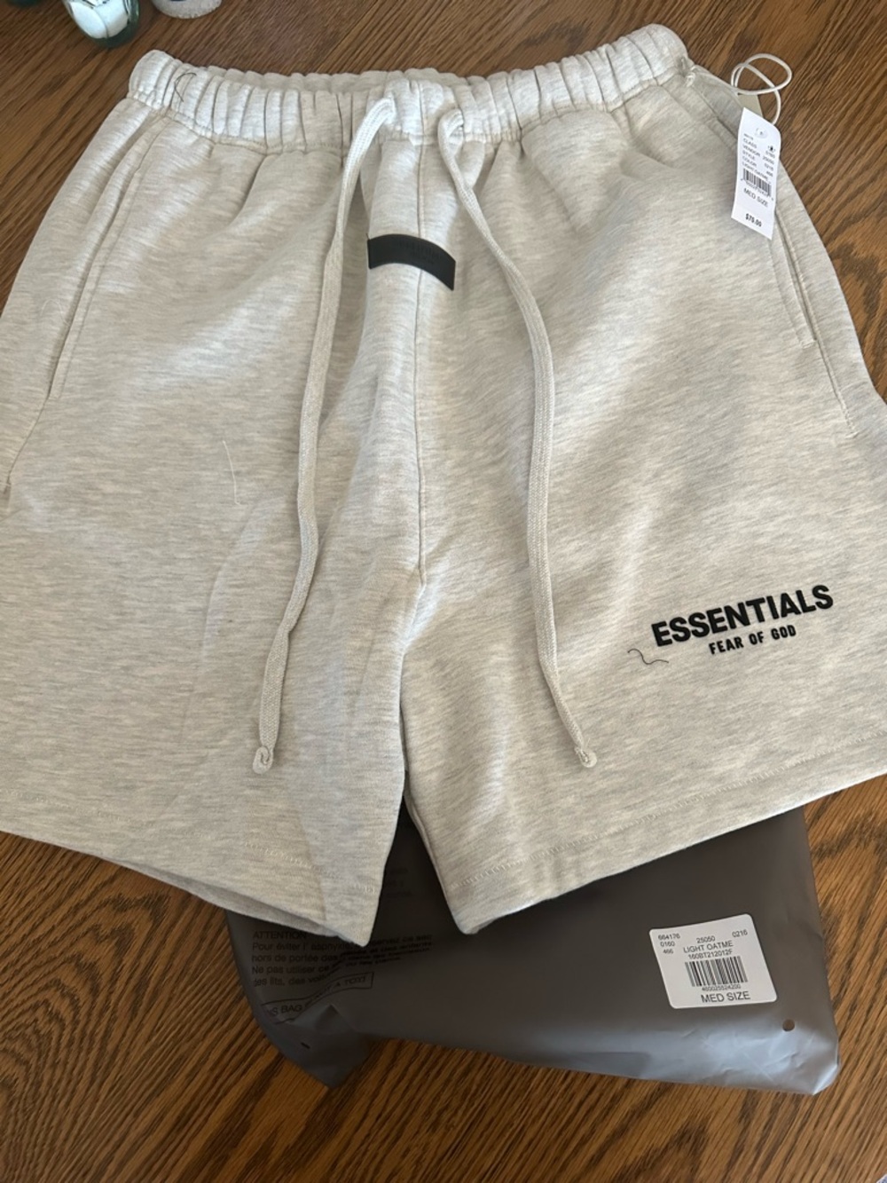 Fear of God ESSENTIALS Light Heather Gray Athletic Shorts